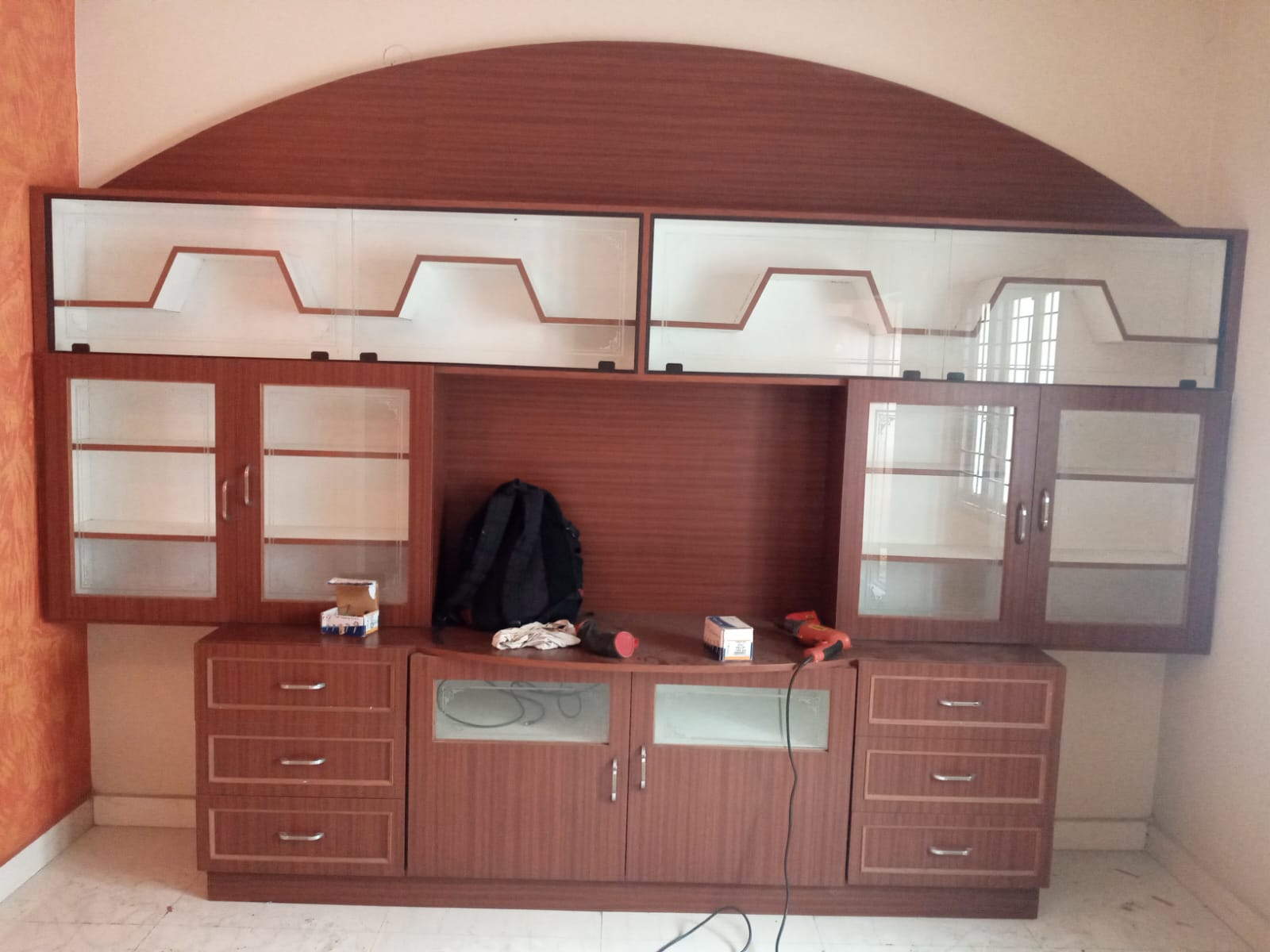 Custom TV Unit with Arch - Arockia Selvan